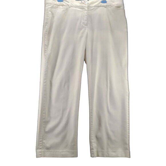 Kim Rogers Womens Pants Beige Size 18 Short Cotton Blend Button Zip Close Pocket - Picture 1 of 12